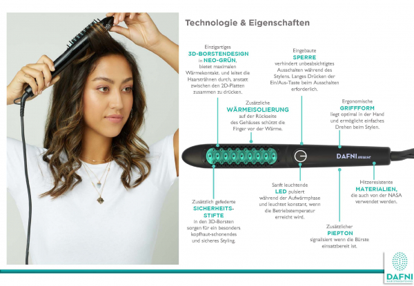 DAFNI Muse - Haarstyling- und Glättungsbürste